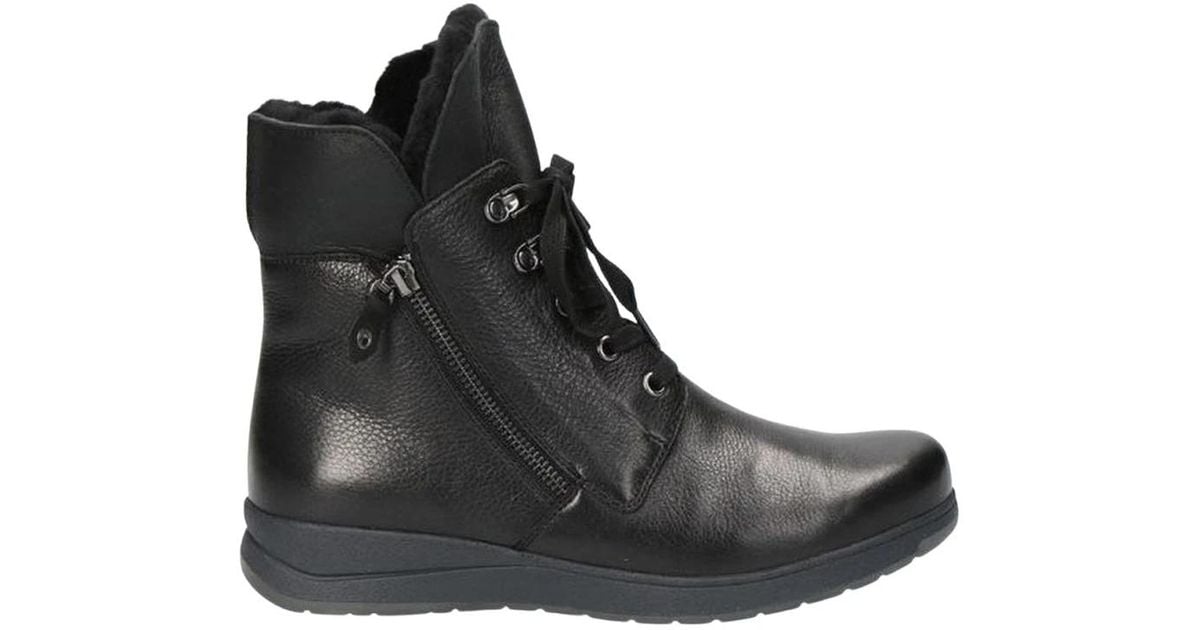 Caprice Lace-Up Boots in Black Lyst