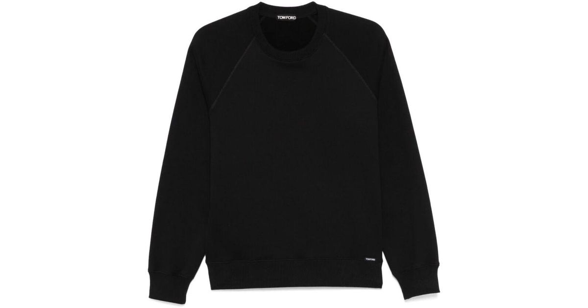 パーカー・フーディ Tom Ford Black Fleece Crewneck Sweatshirt With Signature Men's TOM FORD Sweatshirts & Hoodies | Nordstrom