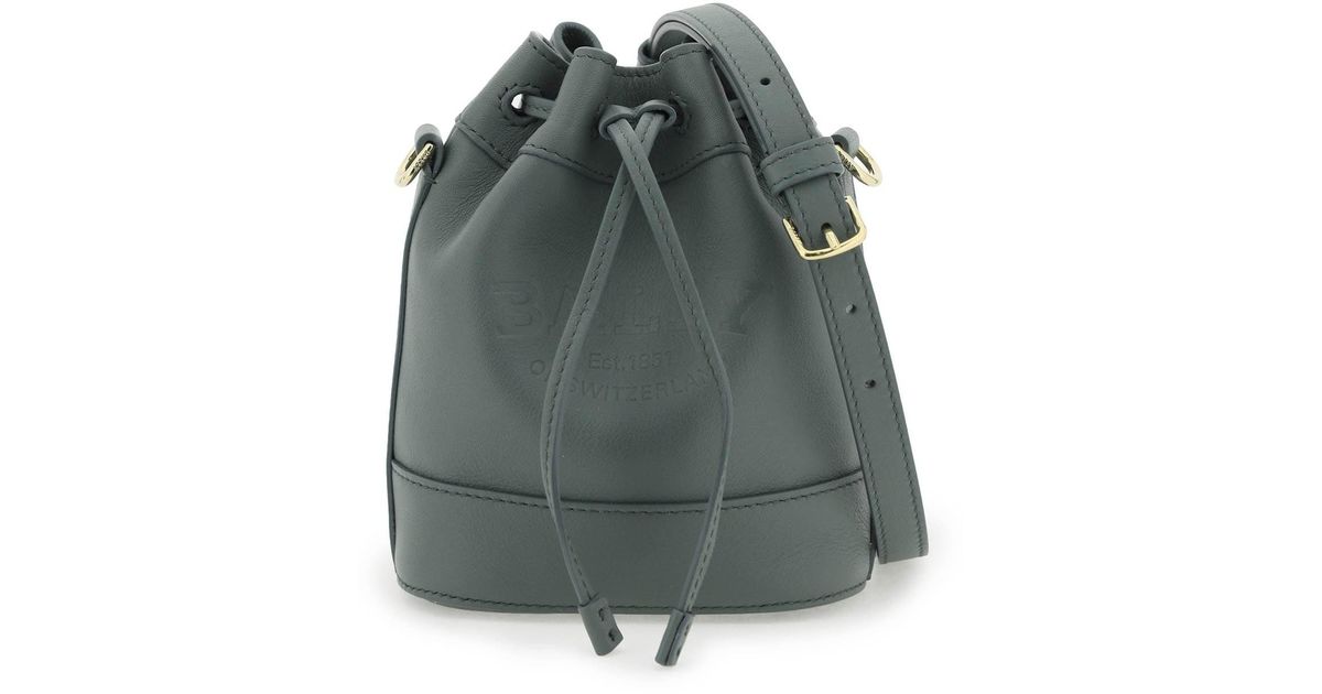 Bally Leather Cleoh Xs Bucket Bag in Green Lyst