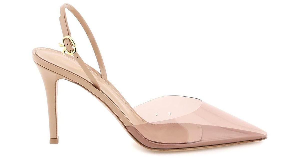 Gianvito Rossi Ribbon D'orsay Slingback Pumps in Pink Lyst