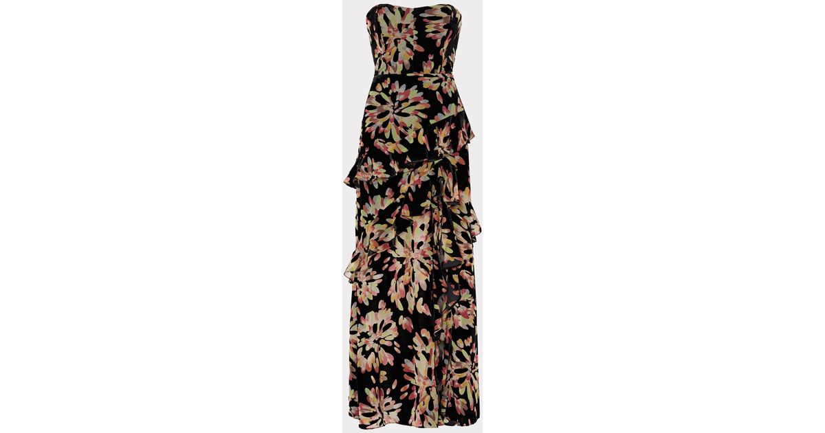 slim fit dress slacks Nicoblu Valentina Halterneck Long Silk Dress in Black and Gold Floral Toile 8