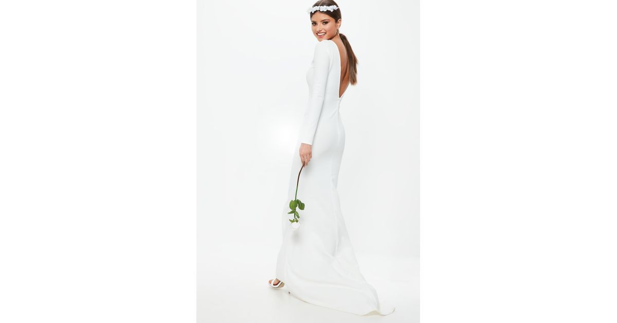 long sleeve fishtail dress
