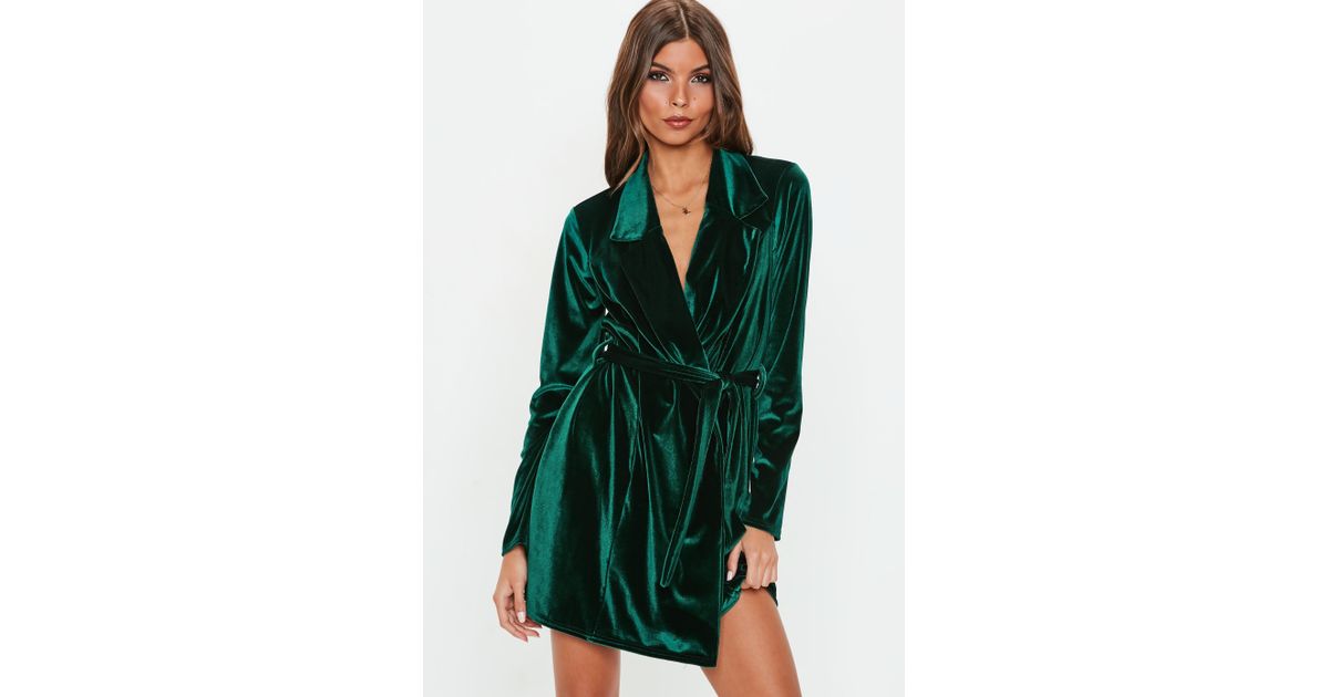 green velvet blazer dress