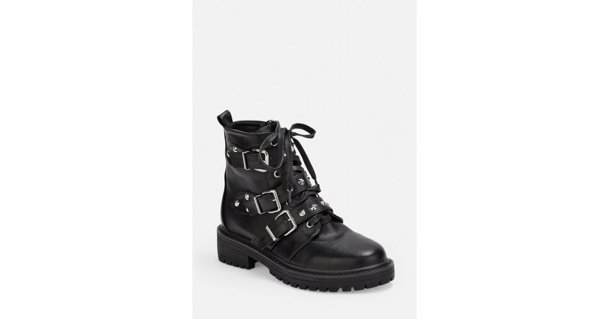 wide fit studded boots