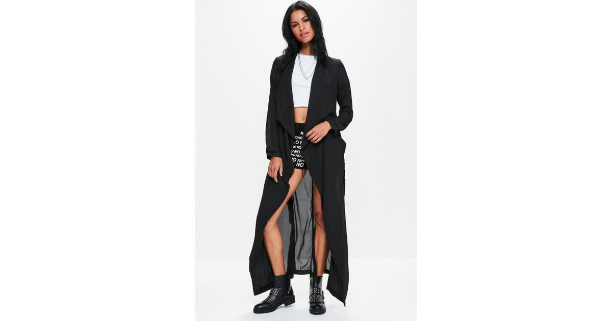 longline chiffon jacket