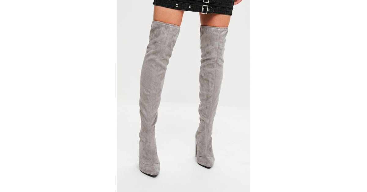 grey pointed boots