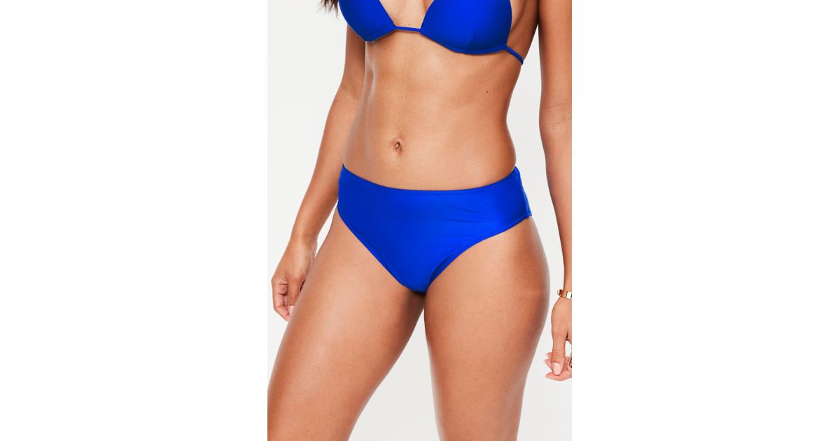 Missguided Cobalt High Leg High Waisted Bikini Bottoms - Mix ...