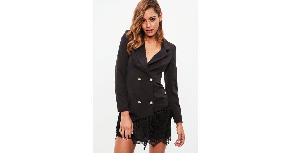 tassel blazer dress