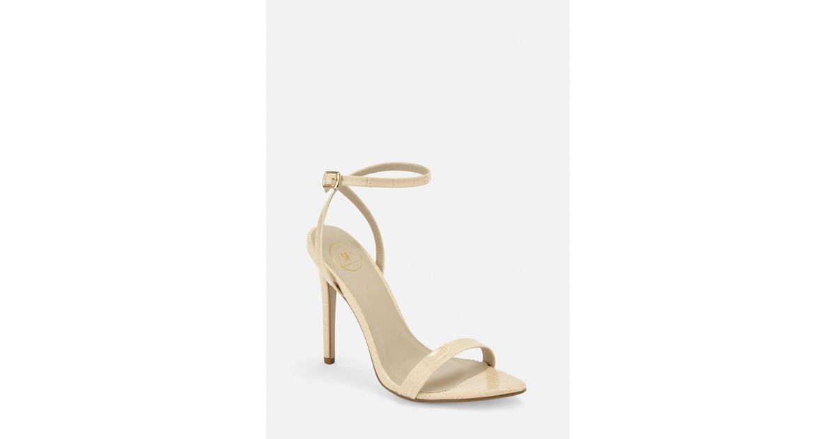cream barely there heels