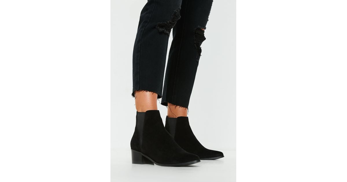 missguided suede chelsea boots