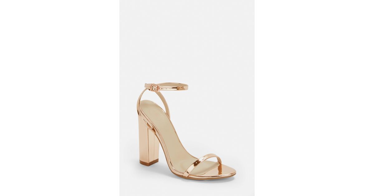 wide fit gold block heels