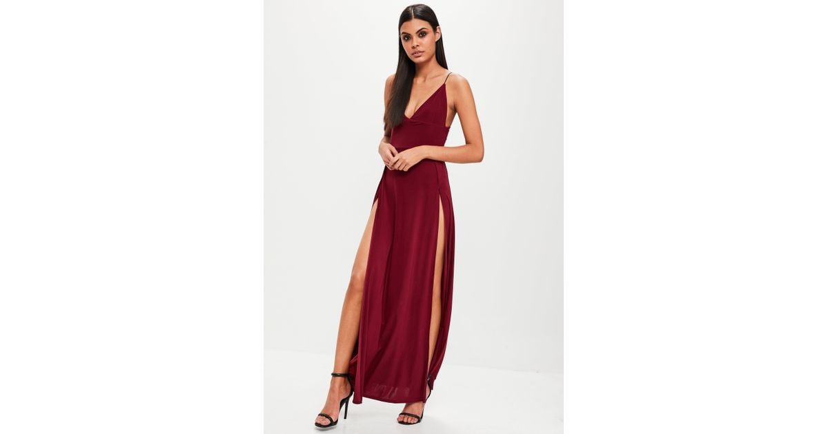 double split front dress