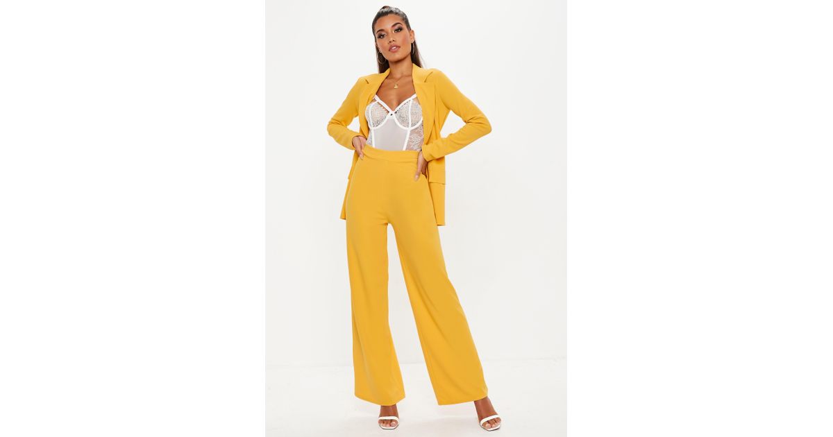 mustard pantsuit