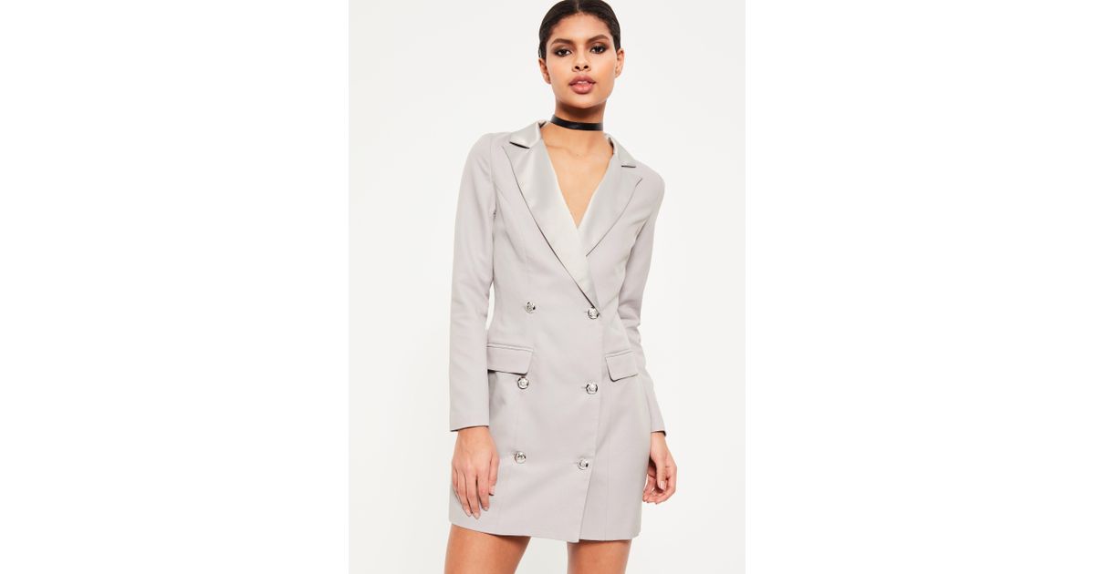 long sleeve tuxedo dress