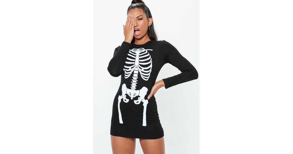 missguided skeleton dress