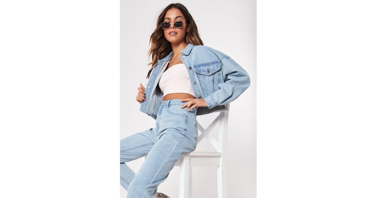 Missguided cropped 2025 denim jacket