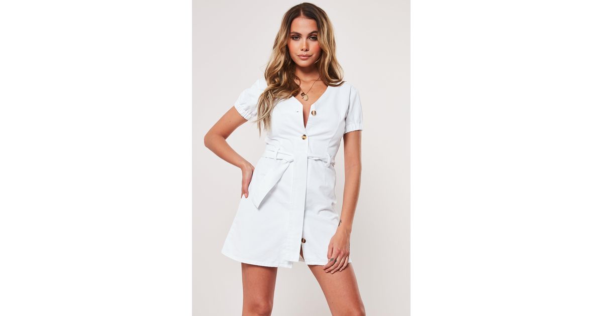 denim milkmaid dress