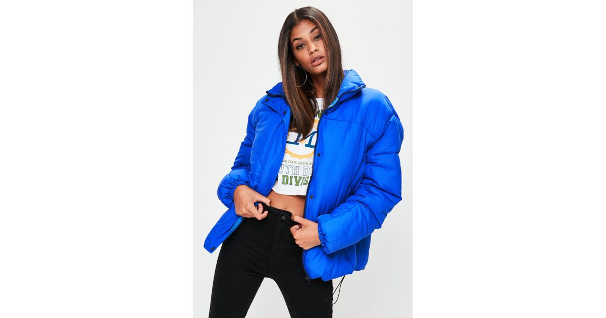 blue oversized jacket