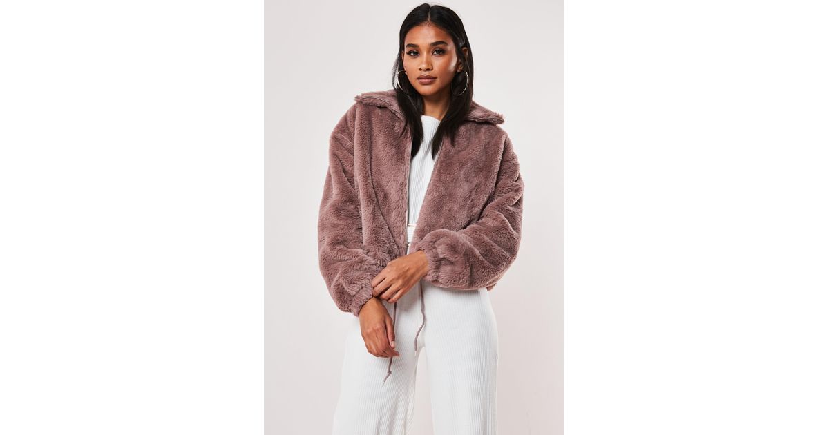 mauve fur jacket
