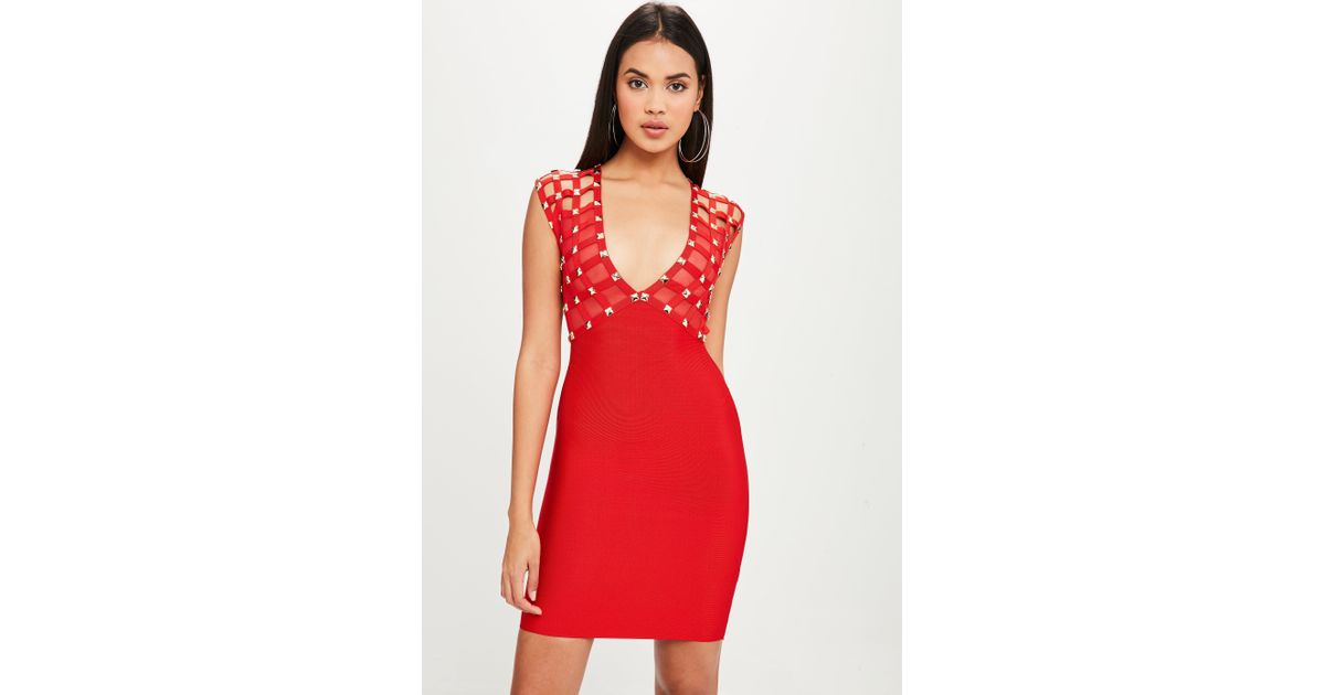 caged bandage dress