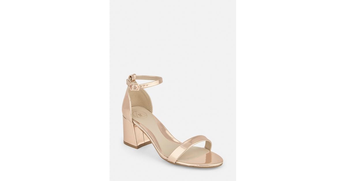 rose gold mid block heels