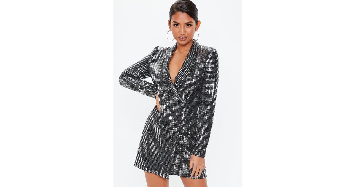 silver sequin blazer outfit
