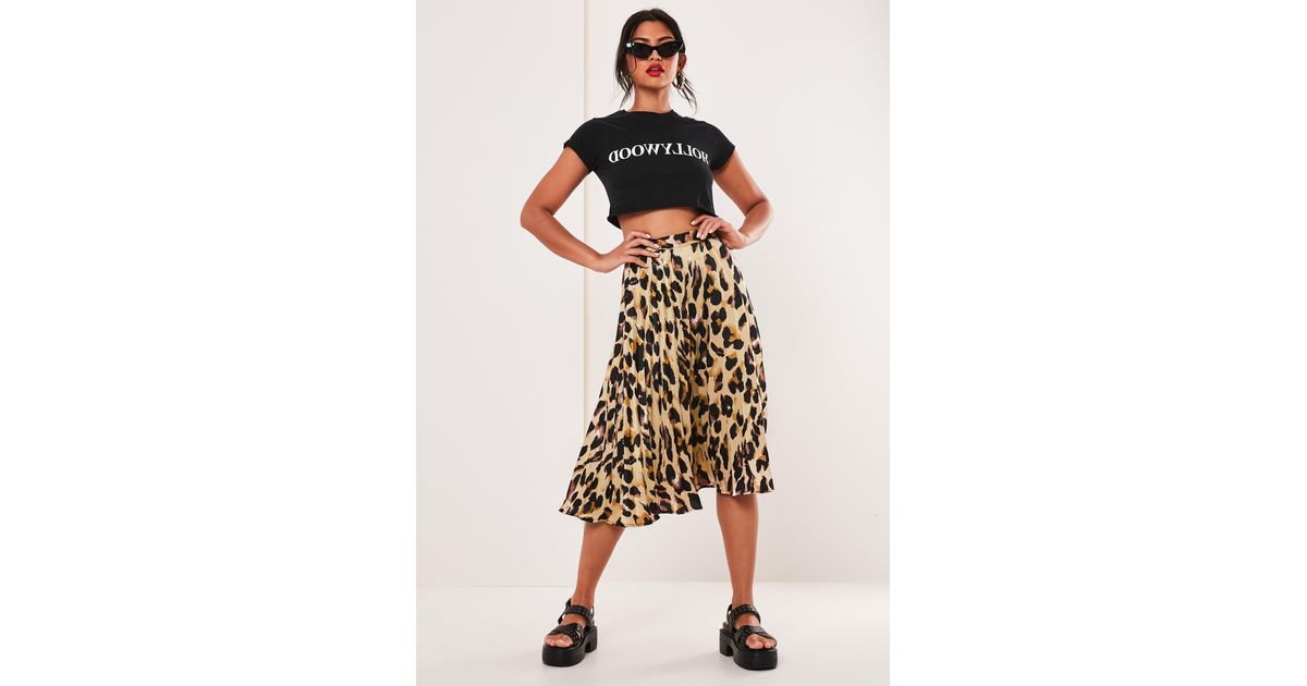 mid length leopard skirts tall