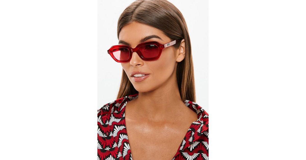 Missguided Quay Australia X Finders Keepers Anything Goes Red Sunglasses -  Lyst