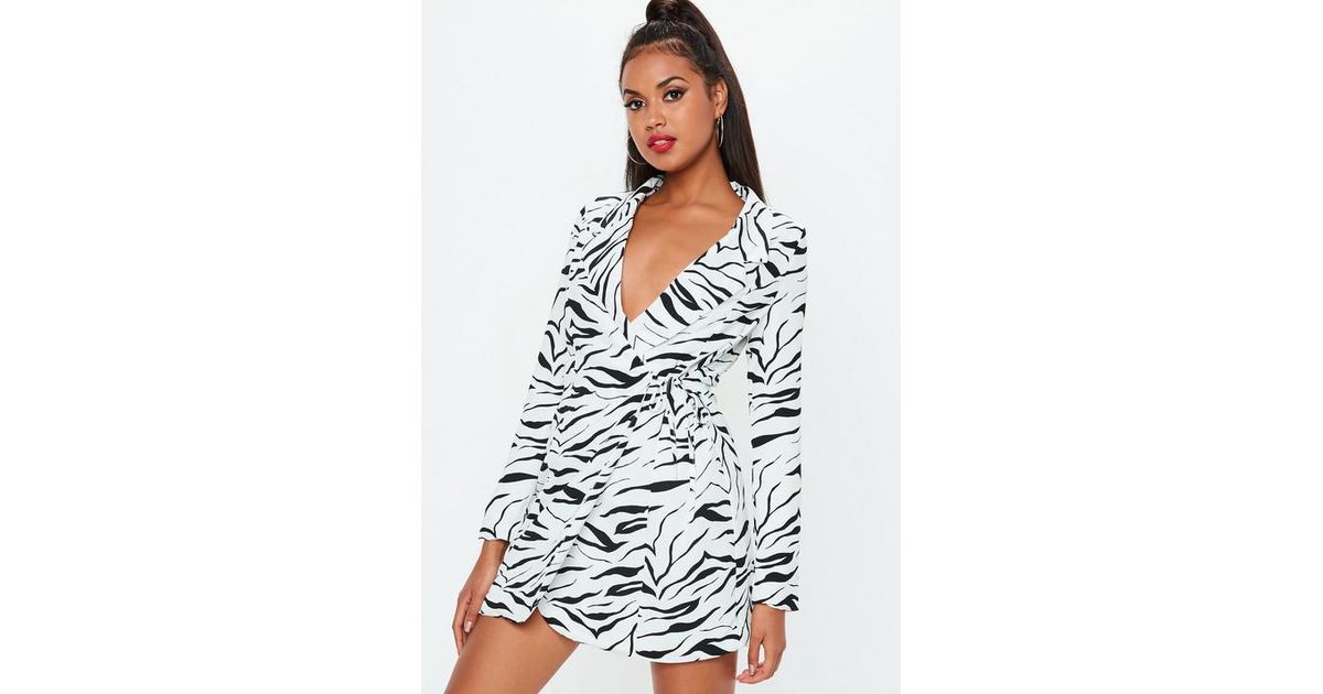 zebra print blazer dress