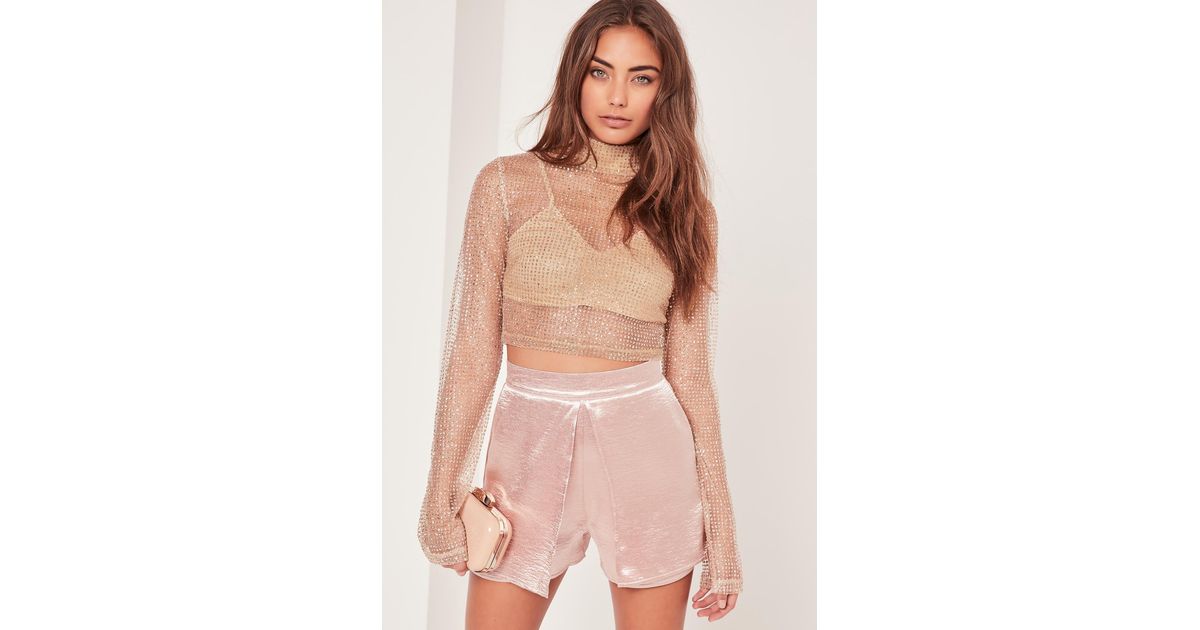 glitter high neck top