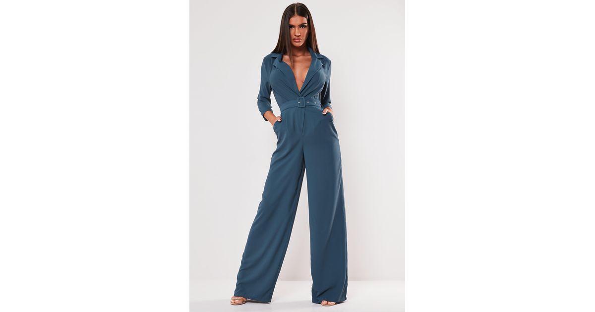 wide leg jumpsuit with blazer