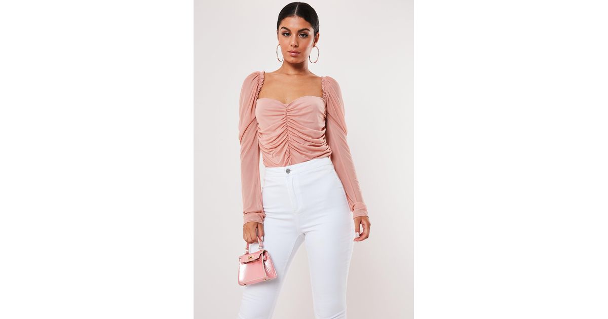 blush mesh top