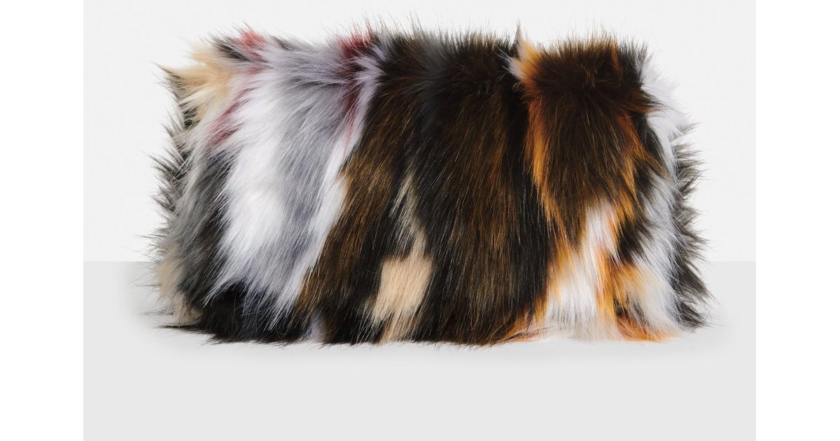 faux fur clutch bag