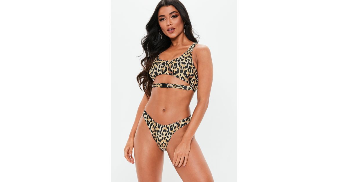 leopard print buckle bikini