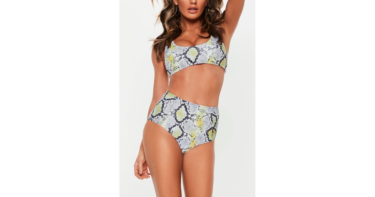 grey snake print bikini