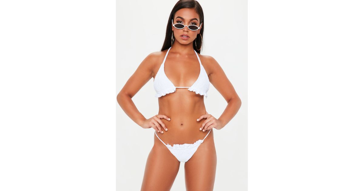 layered ruffle bikini top