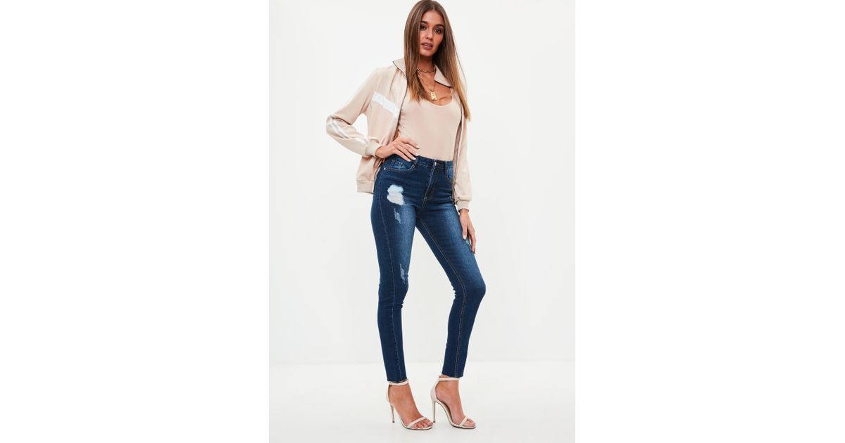 blue sinner clean distressed skinny jeans