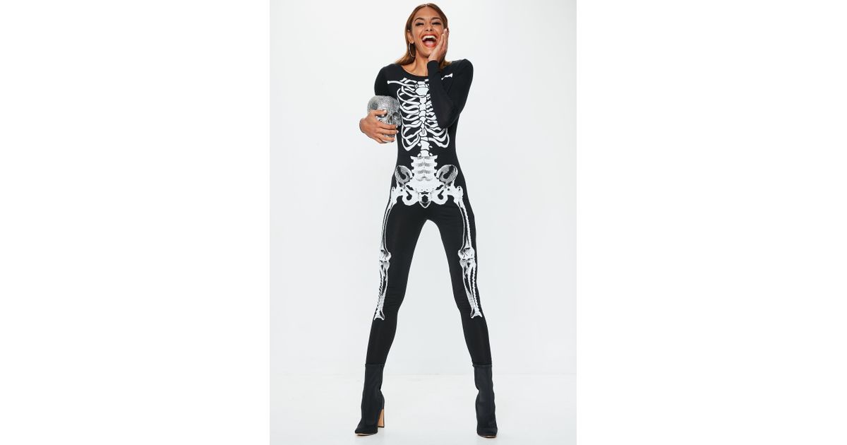 missguided skeleton jumpsuit