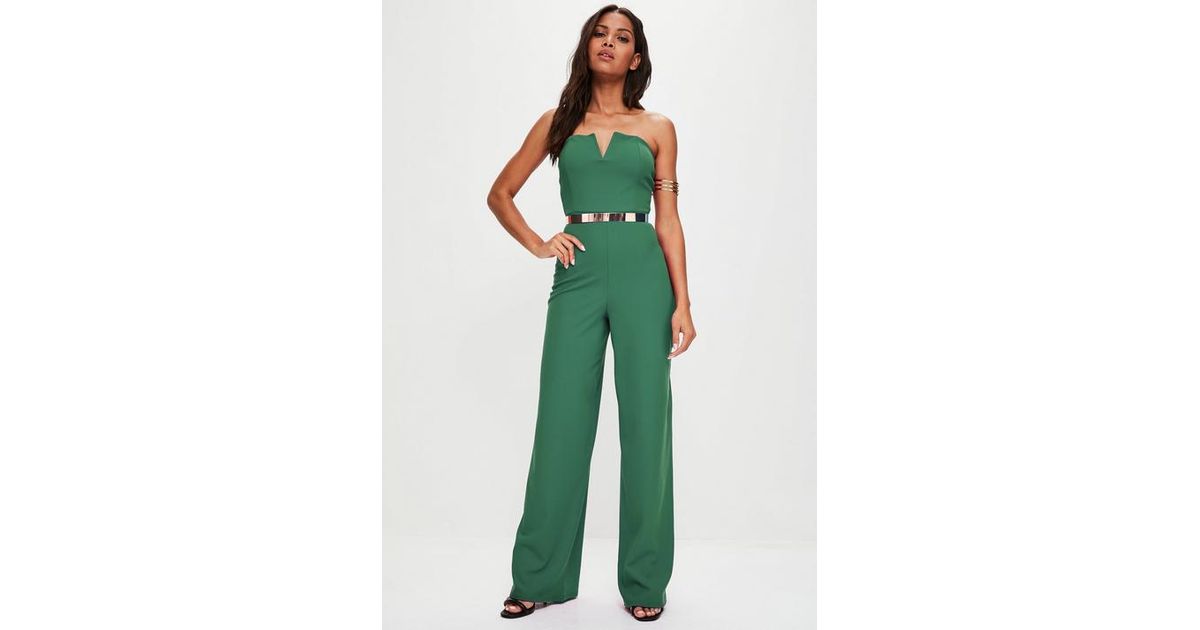 bandeau wide leg jumpsuit
