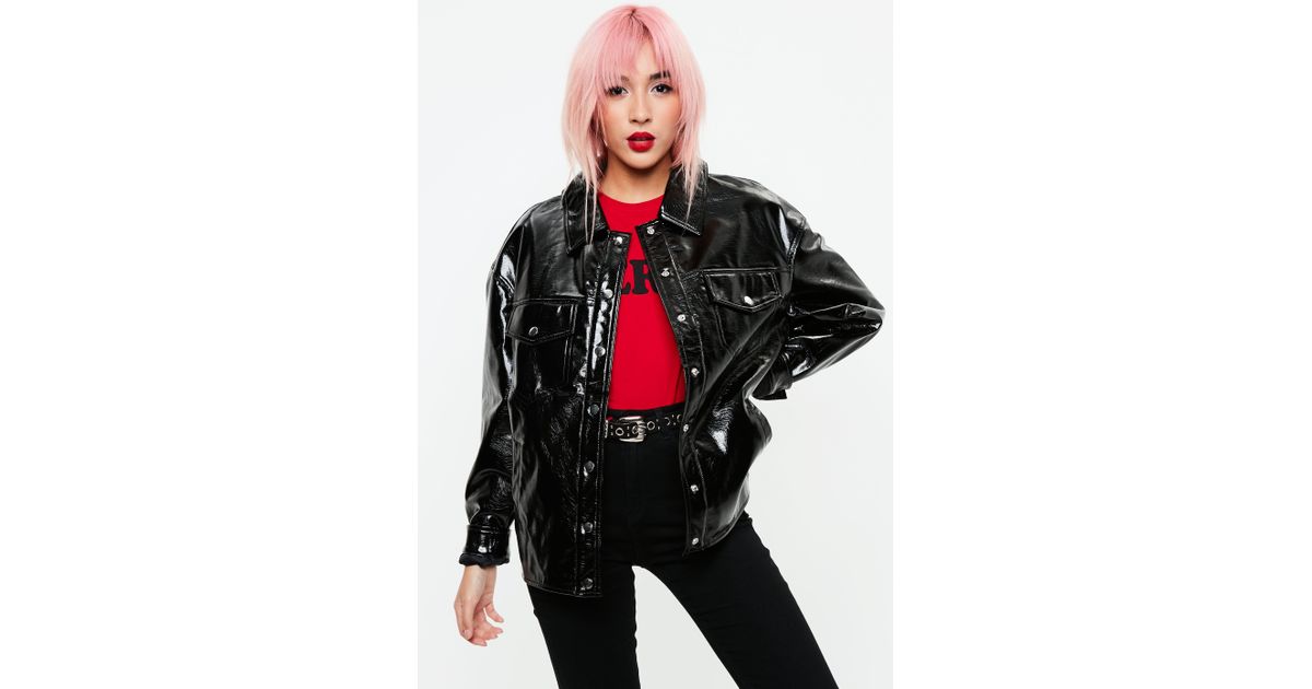 vinyl trucker jacket