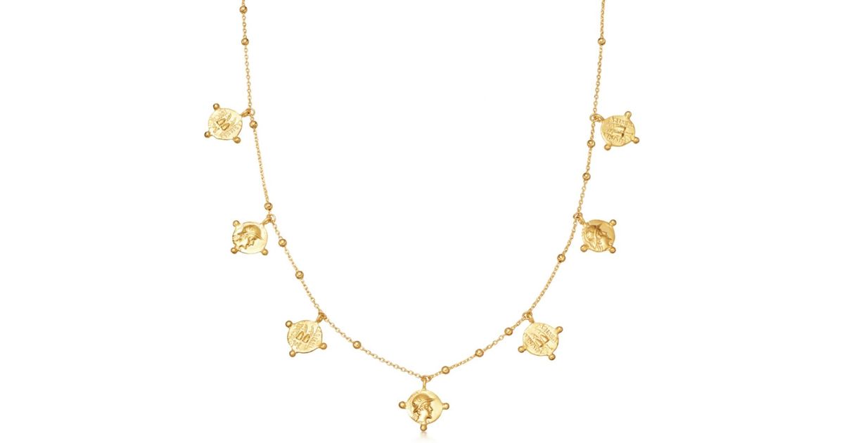 Missoma Lucy Williams Gold Beaded Coin Legion Necklace - Lyst