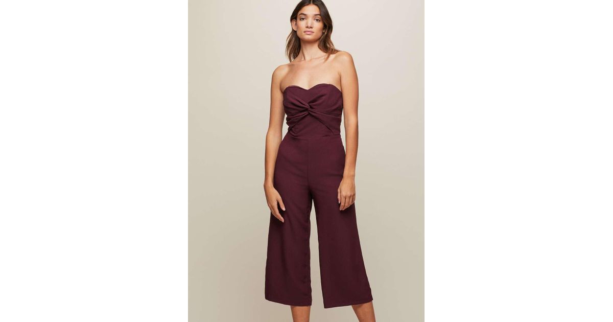 miss selfridge burgundy jumpsuit