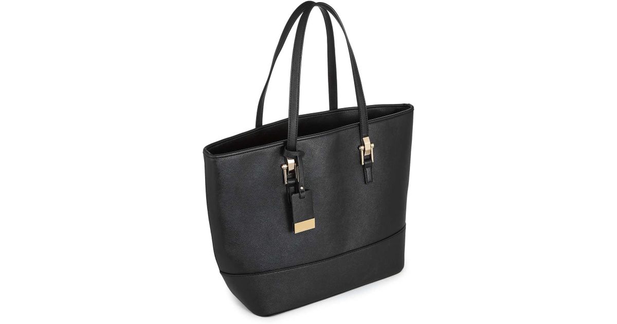 Lyst Miss Selfridge Black Scratchy Tote Bag In