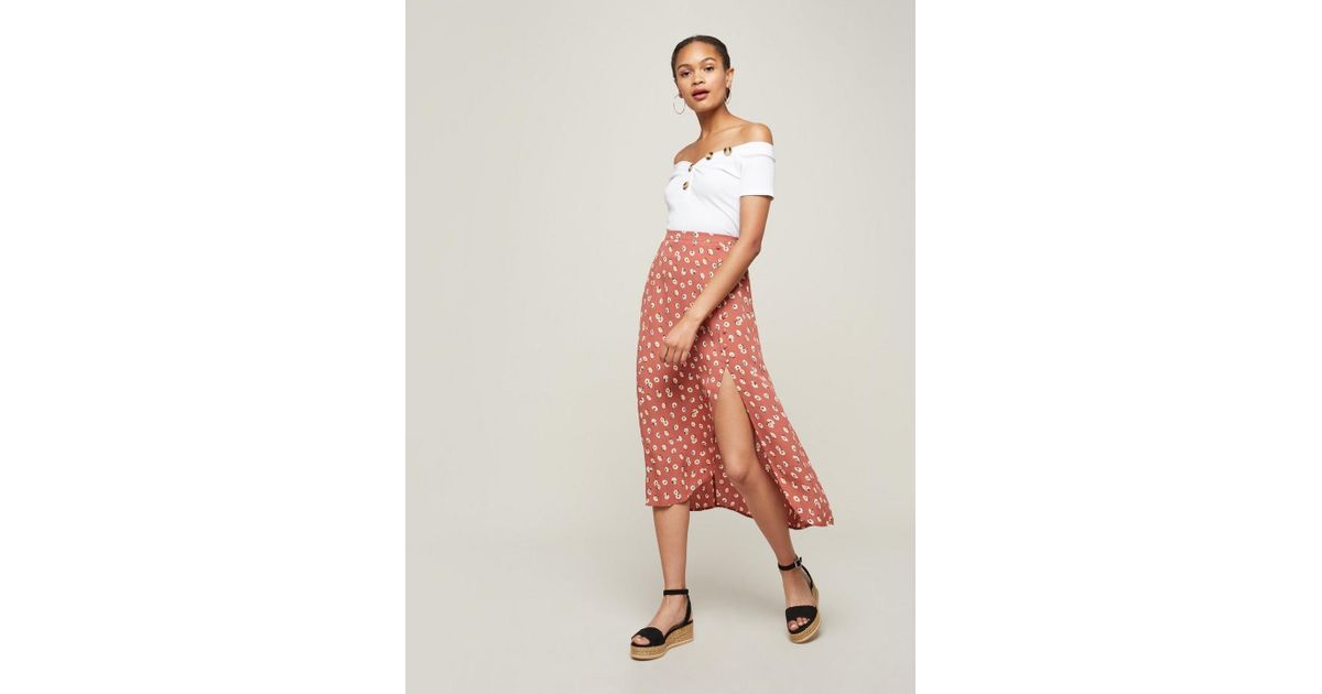midi skirt rust