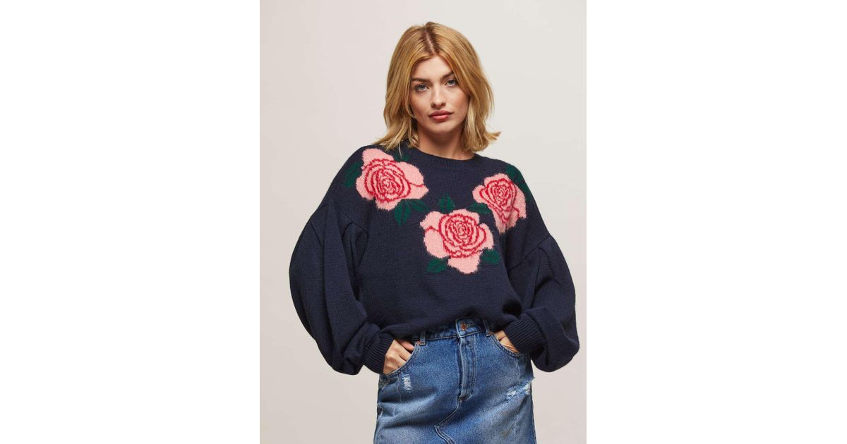 floral knitted jumper