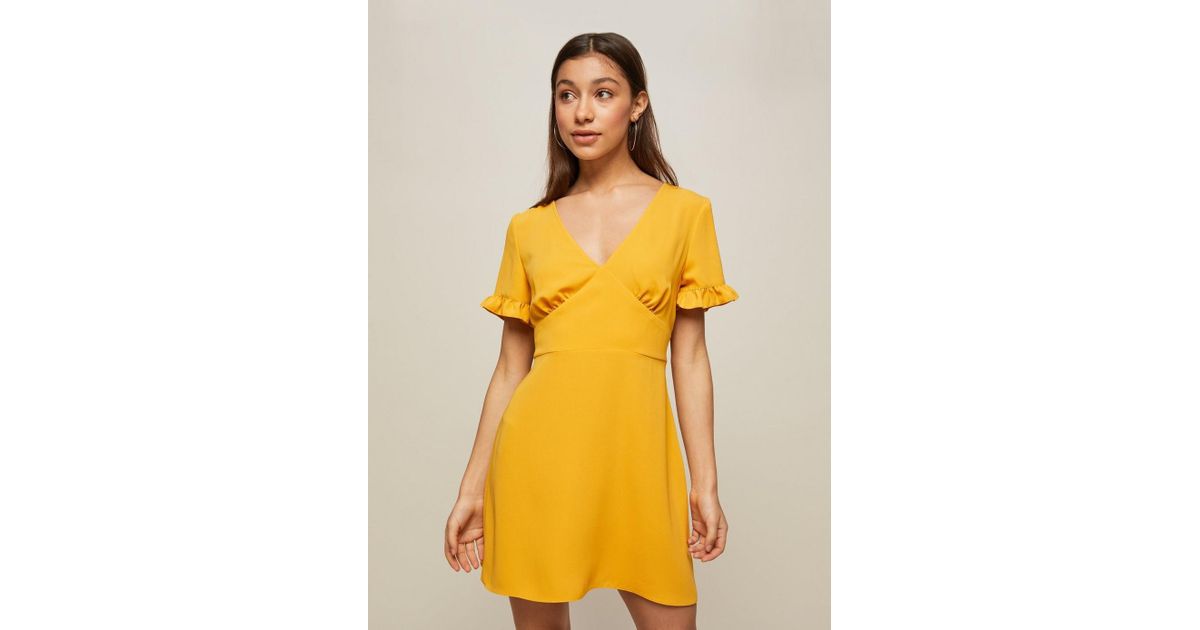 miss selfridge yellow dress