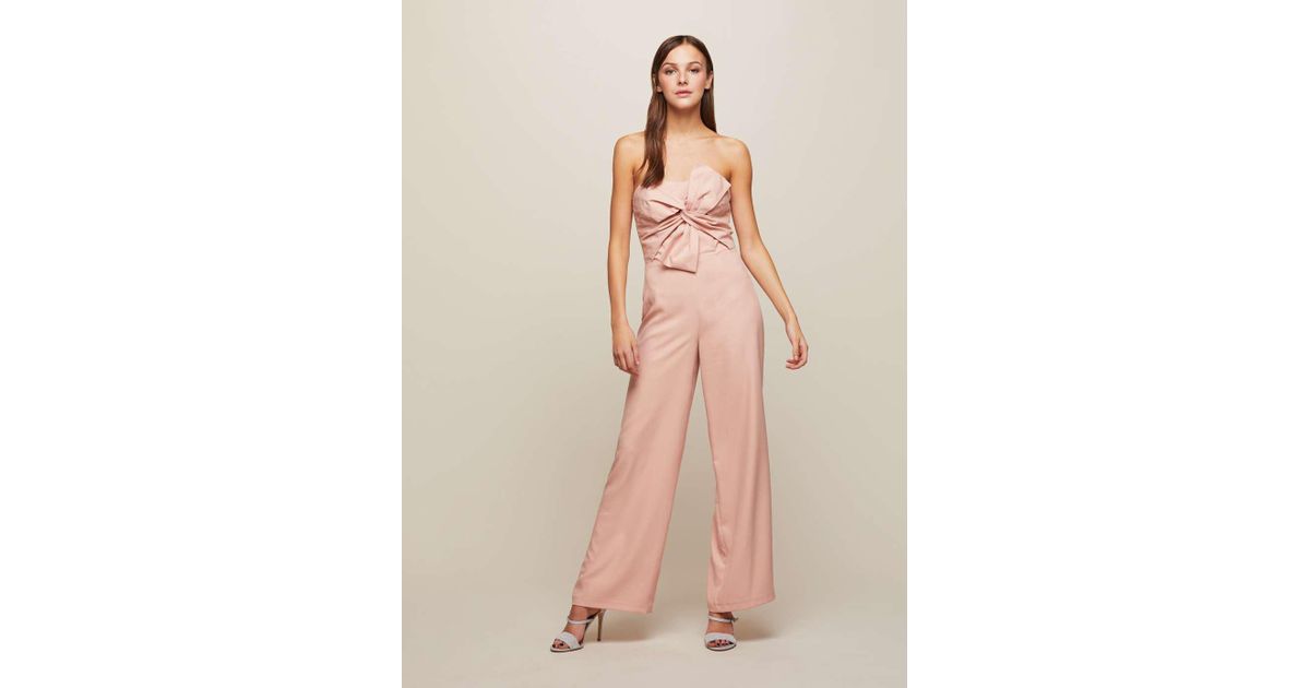 miss selfridge pink jumpsuit