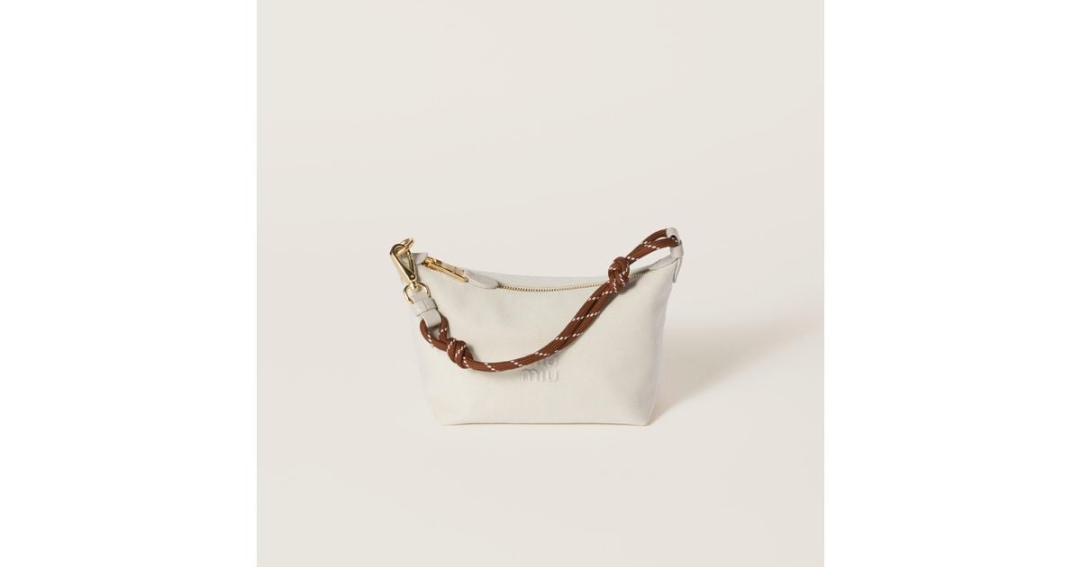 MIU MIU♦ Gabardine pouch Miu Miu Gabardine pouch for Women - Navy in UAE | Level Shoes