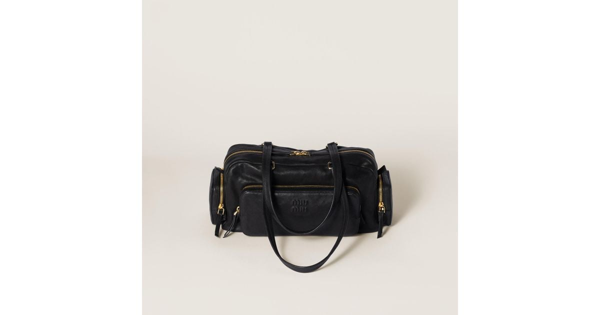 関税込！【MIU MIU】Nappa leather washed Pocket bag BAG REVIEW : MIUMIU NAPPA LEATHER POCKET BAG