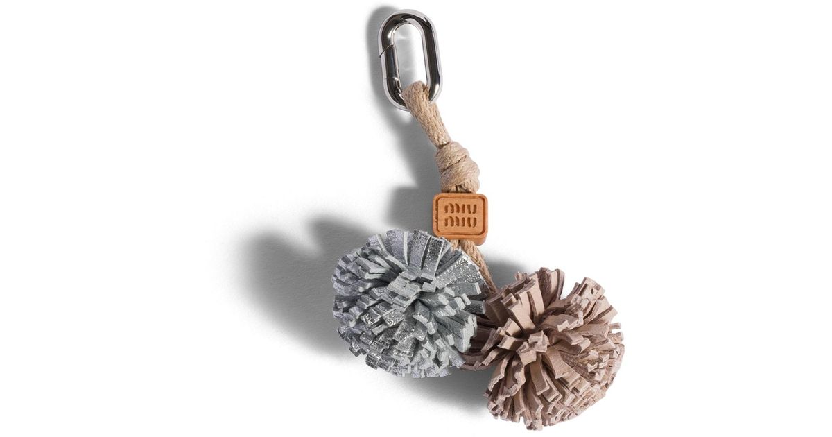 Miu Miu Leather Micro Trick in Metallic | Lyst UK